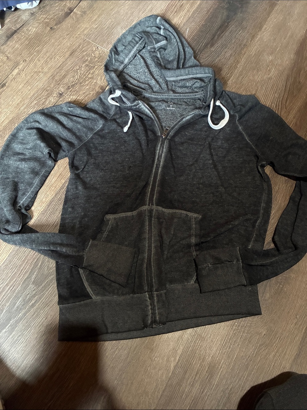 SO Dark Gray Zip-Up Hoodie Jacket